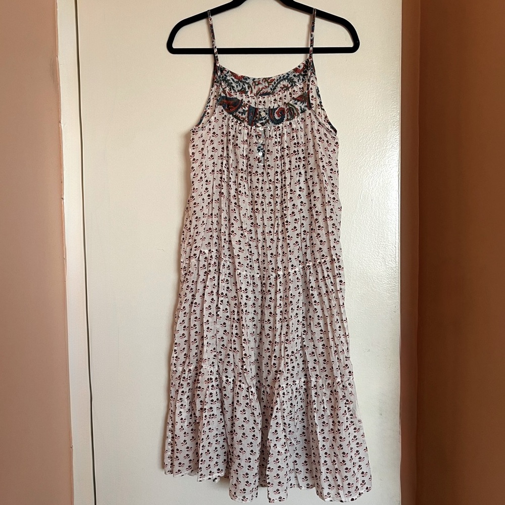 Ba&sh Margot Ecru Floral Strap Dress